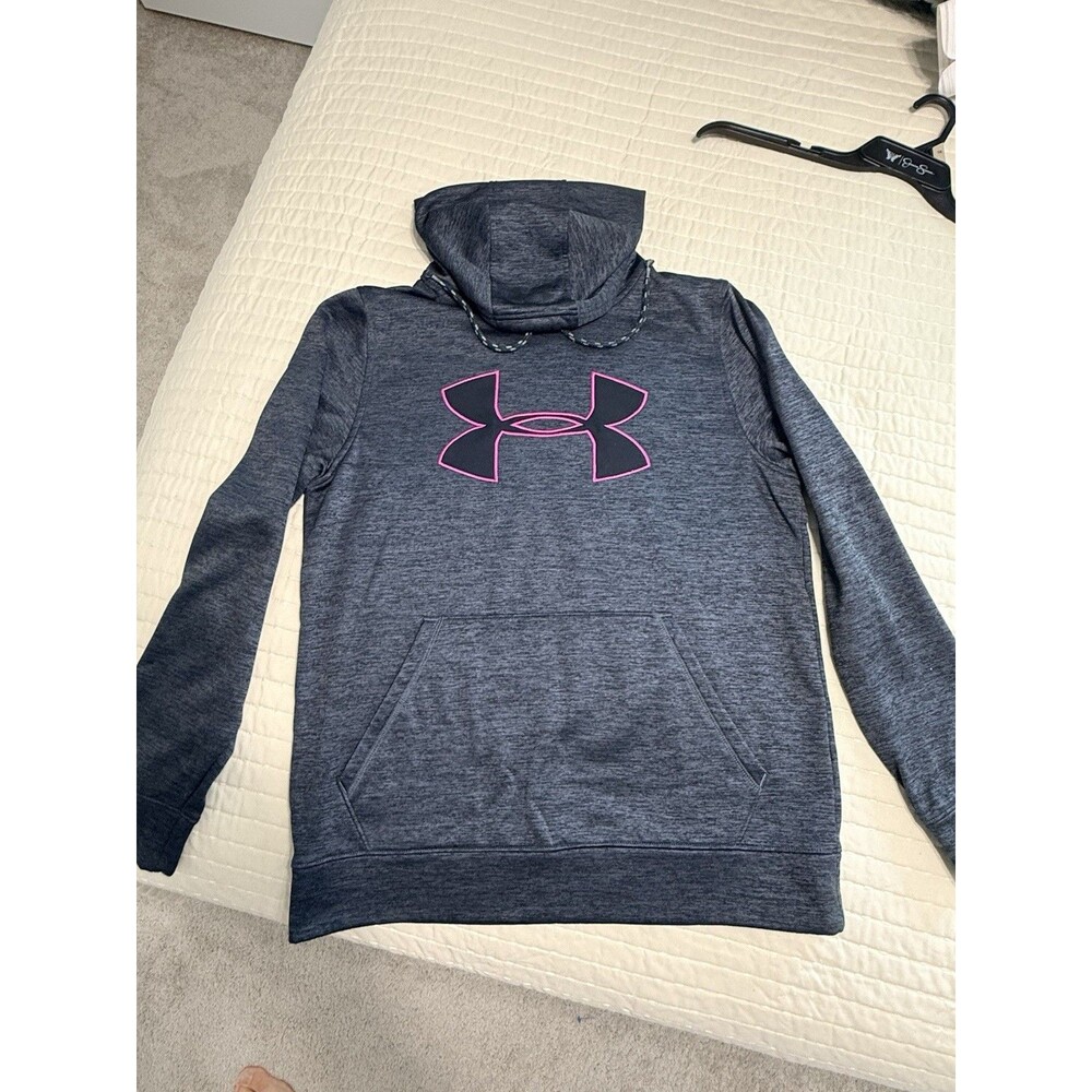 Under Armour Women’s Pullover Hoodie | Loose Small | Grey With Pink
